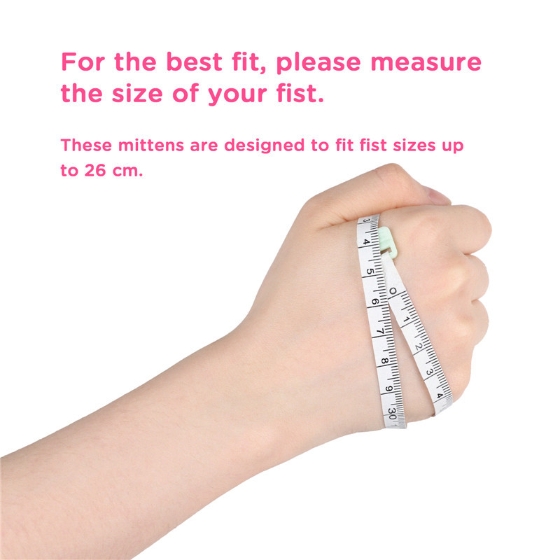 Adult Baby Soft Padded Mittens Hot Pink