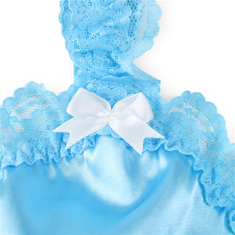 SissyUniversity Lacy Frill Bralette Blue