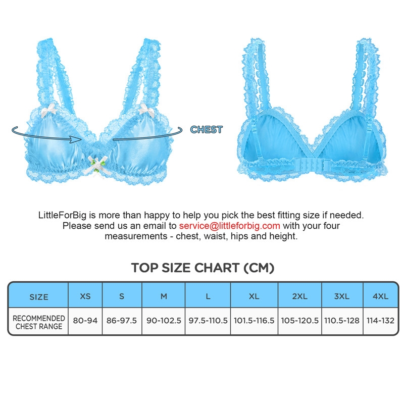 SissyUniversity Lacy Frill Bralette Blue
