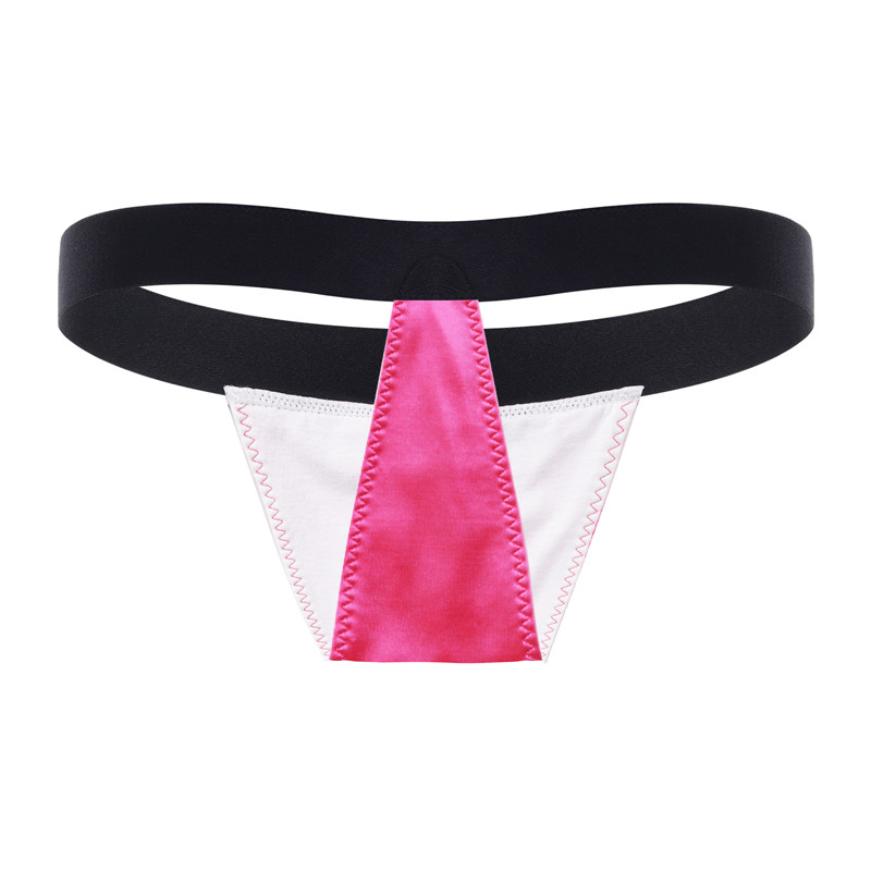 Wider Straps Thong Tucking Gaff Panties Hot Pink