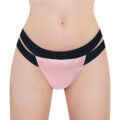 Double Band Thong Tucking Gaff Panties Pink