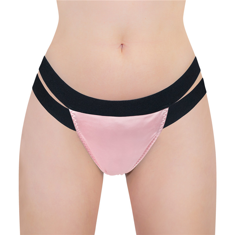 Double Band Thong Tucking Gaff Panties Pink