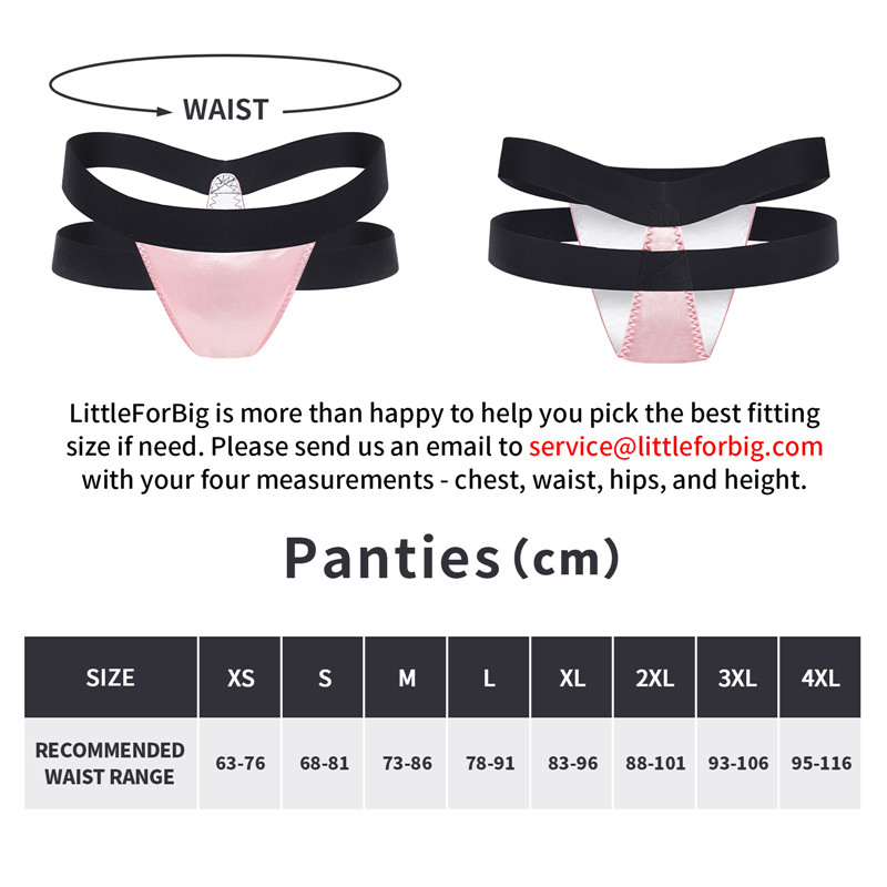 Double Band Thong Tucking Gaff Panties Pink