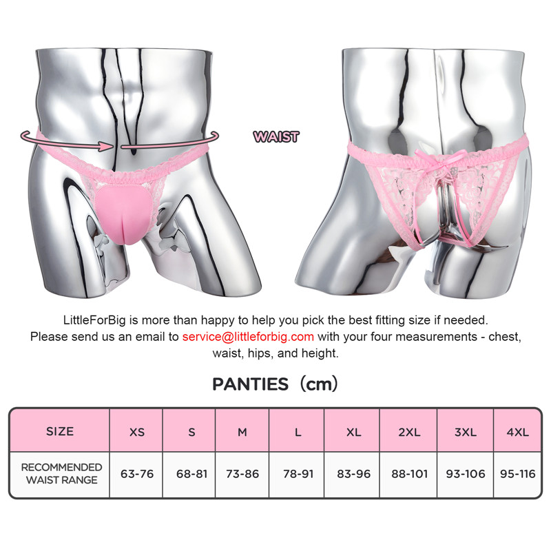 Camel Toe Hiding Tucking Gaff Thong Panties Pink