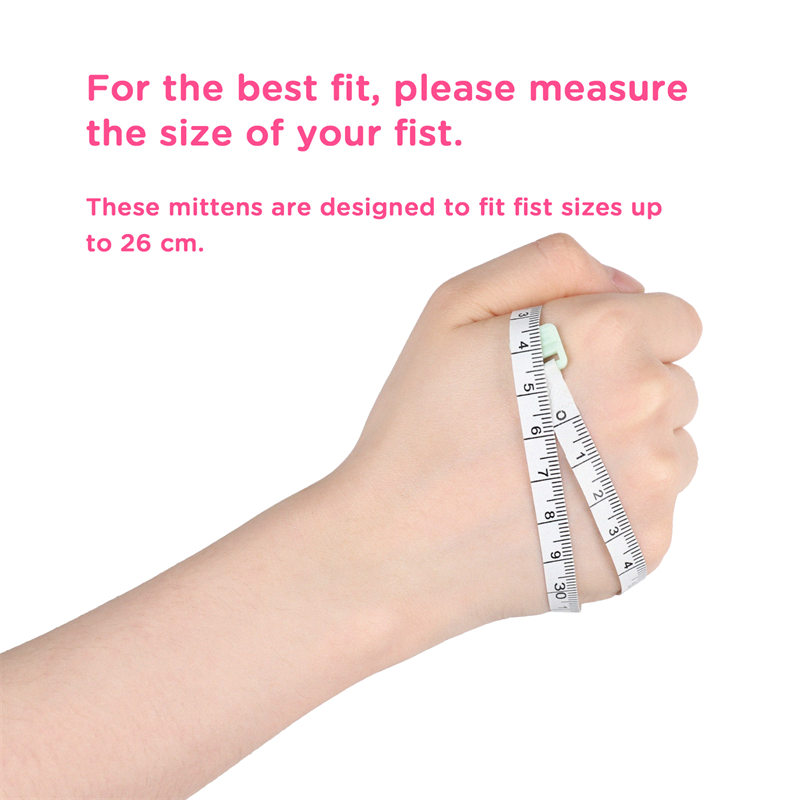 Adult Baby Soft Padded Mittens Black