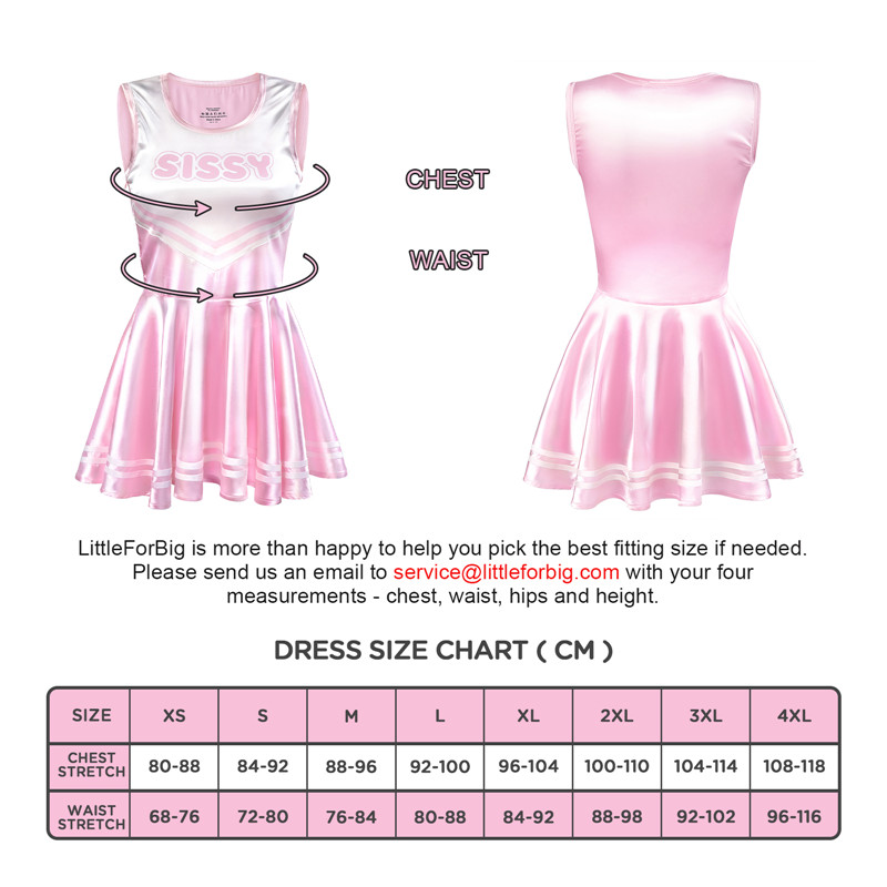 Shiny Satin Cheer SissyUniversity Mini Dress Pink