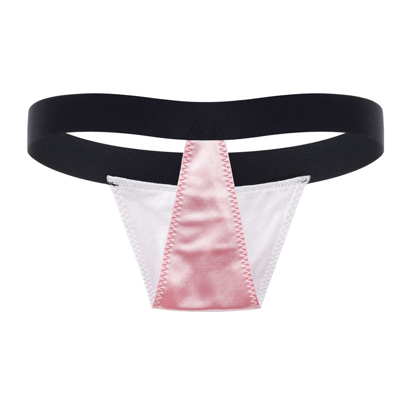 Wider Straps Thong Tucking Gaff Panties Pink
