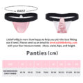 Wider Straps Thong Tucking Gaff Panties Pink