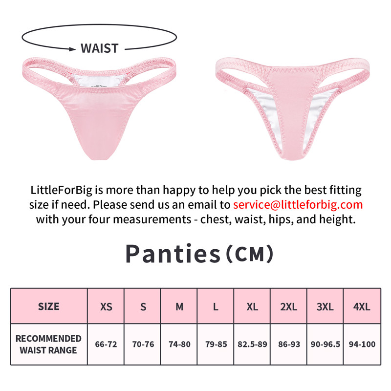 Thin Band Thong Tucking Gaff Panties Pink