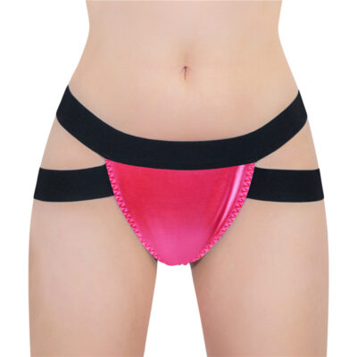 Double Band Thong Tucking Gaff Panties Hot Pink