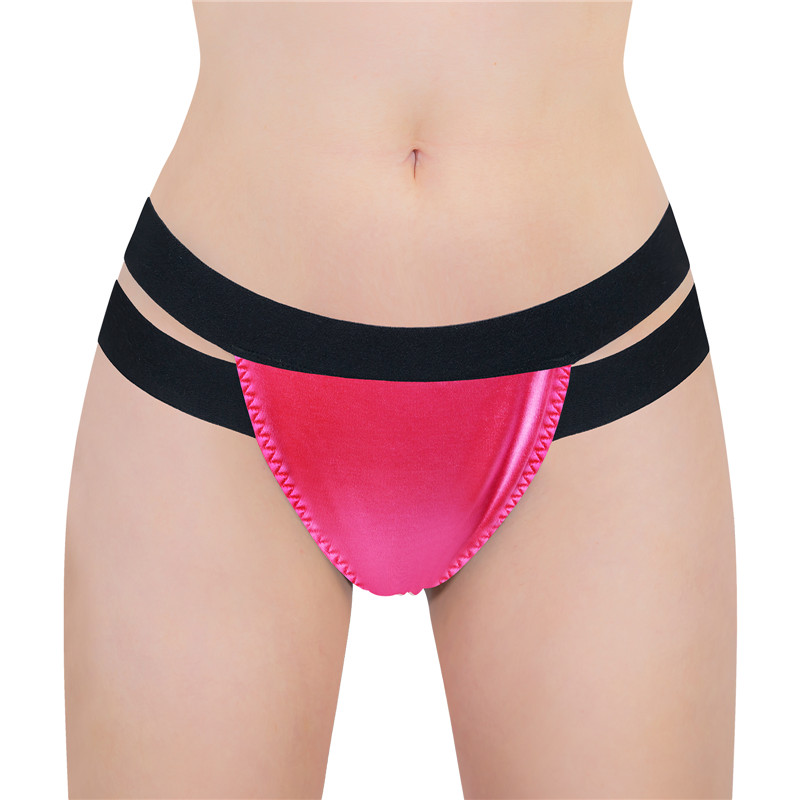 Double Band Thong Tucking Gaff Panties Hot Pink