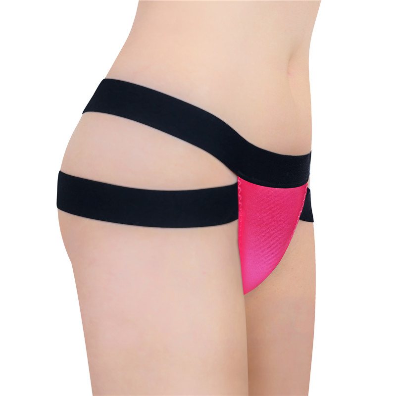Double Band Thong Tucking Gaff Panties Hot Pink