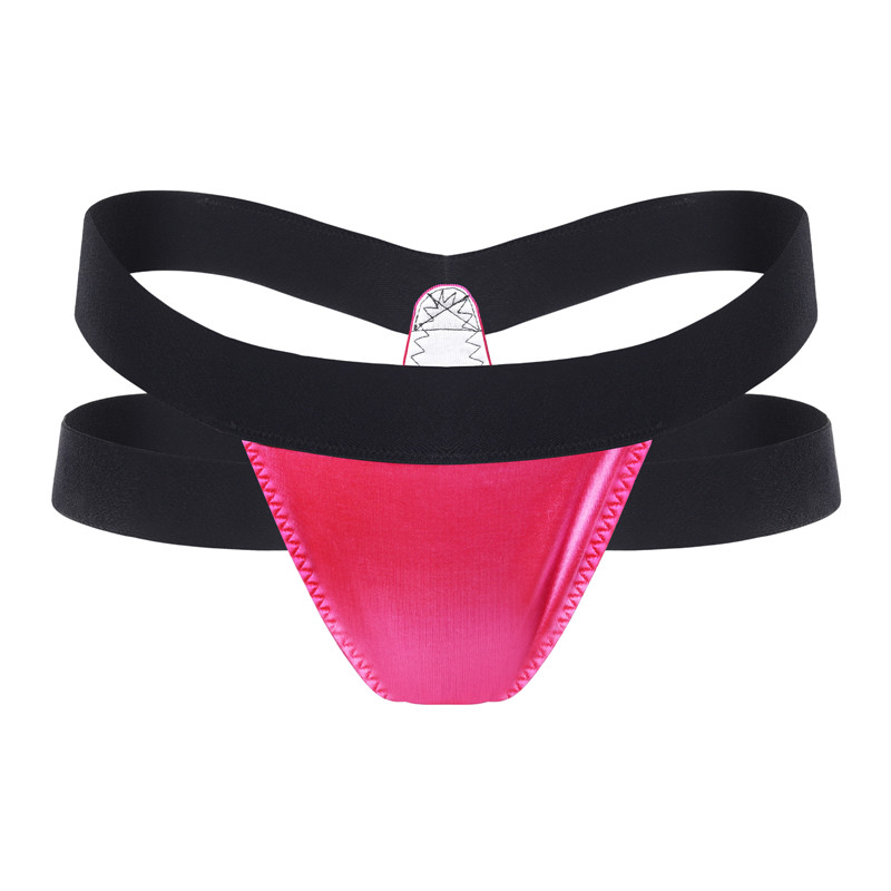 Double Band Thong Tucking Gaff Panties Hot Pink