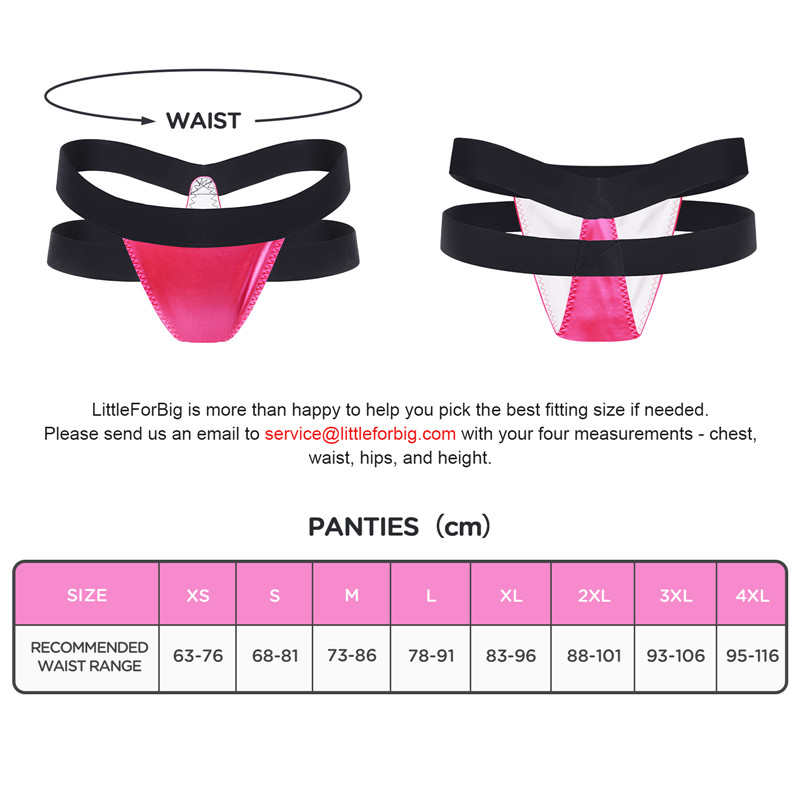 Double Band Thong Tucking Gaff Panties Hot Pink