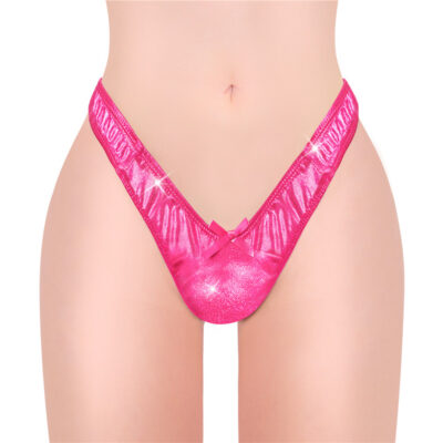 Little Secret Sparkle Metallic Tucking Gaff Panties Hot Pink