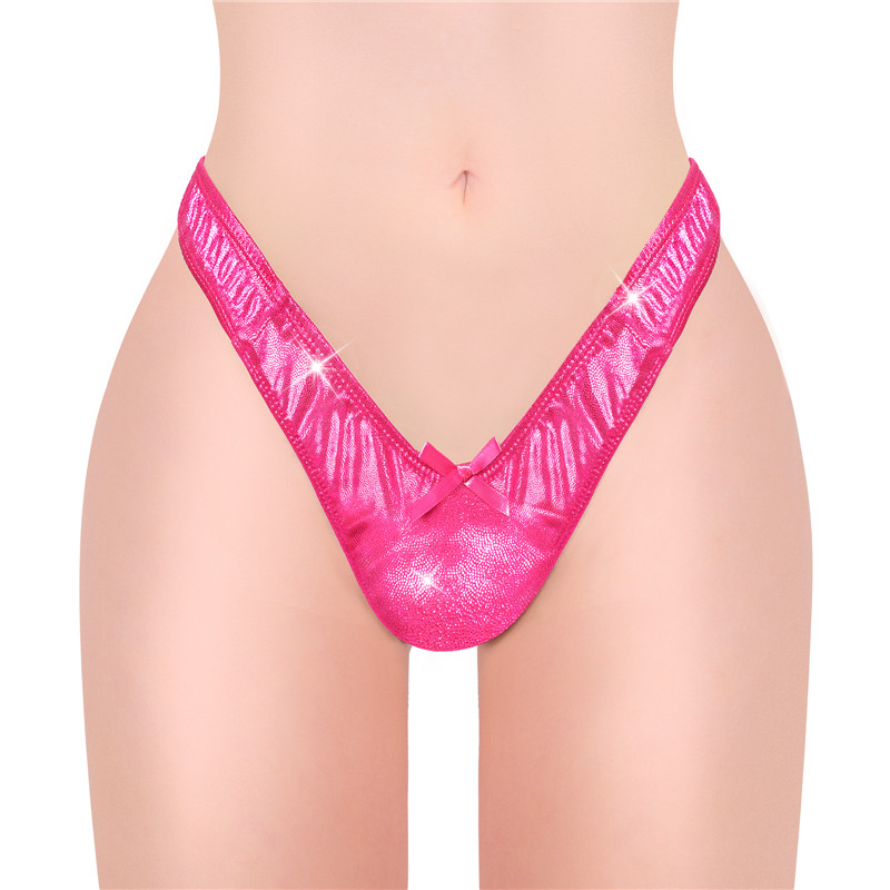 Little Secret Sparkle Metallic Tucking Gaff Panties Hot Pink