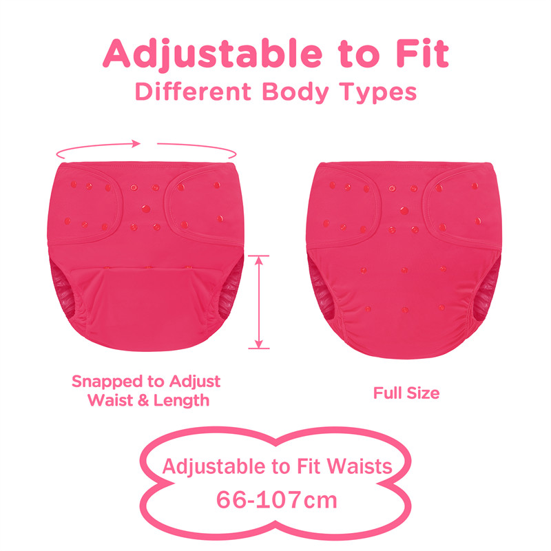Primary Comfort Cloth Adult Diaper Wrap Cover One Size Hot Pink