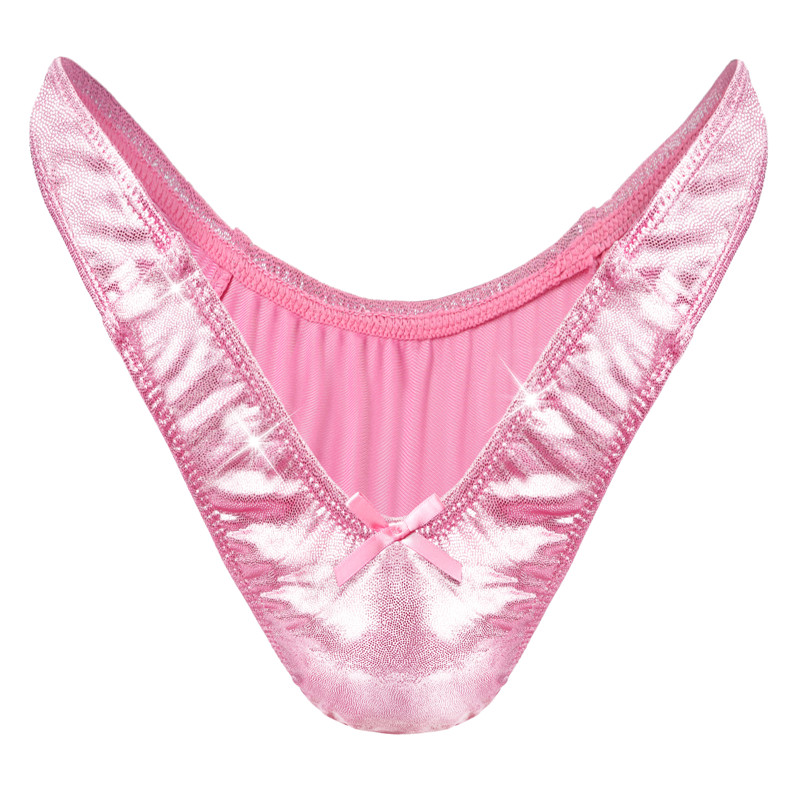 Little Secret Sparkle Metallic Tucking Gaff Panties Pink