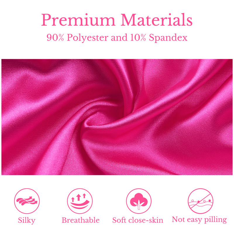 Pretty Satin Ruffled Lace Bow Panties Hot Pink