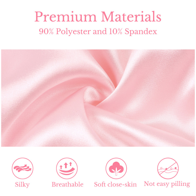 Pretty Satin Ruffled Lace Bow Panties Pink