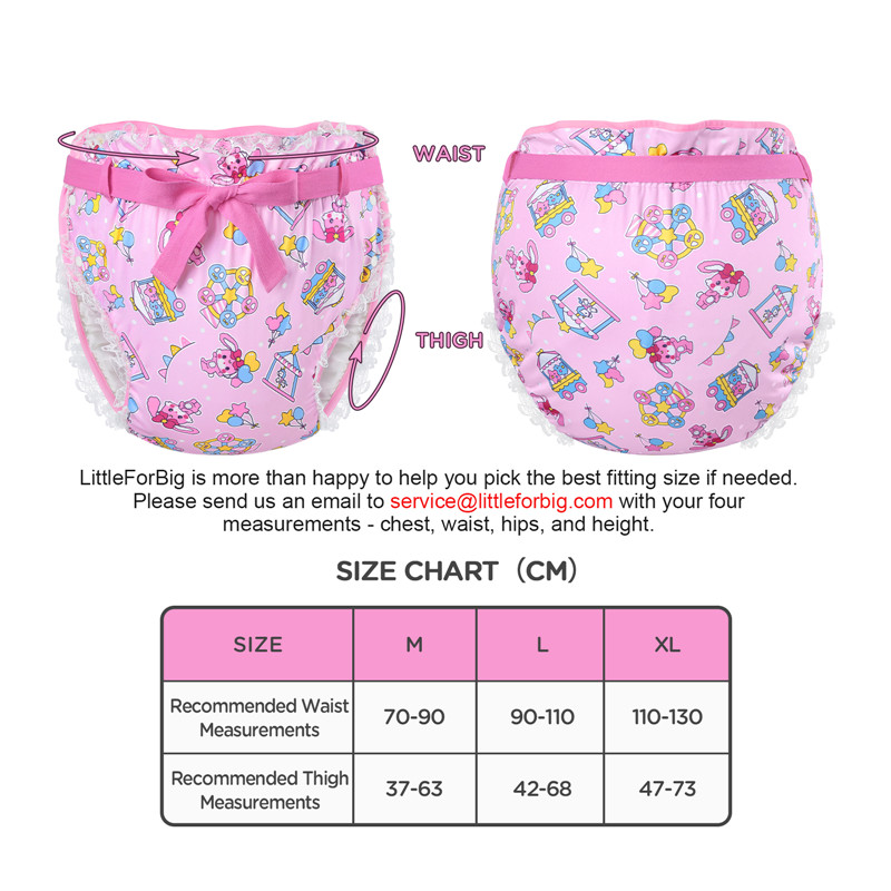 Usagi Pastel Circus Pattern Silky Ribbon Omutsu Japanese Diaper Cover