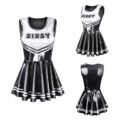 Cheer SissyUniversity Sparkle Metallic Bodycon Mini Dress Black
