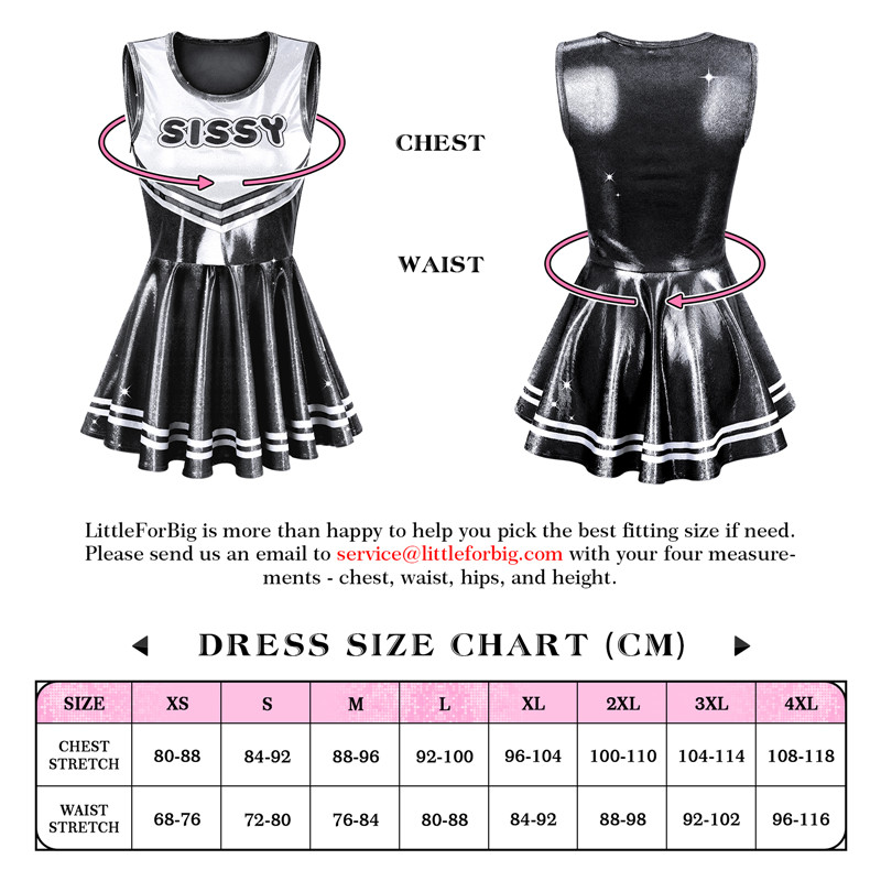 Cheer SissyUniversity Sparkle Metallic Bodycon Mini Dress Black