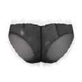 Snuggle Bunny Pattern Mesh Tucking Gaff Panties Black