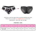 Snuggle Bunny Pattern Mesh Tucking Gaff Panties Black