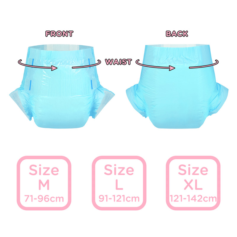 ABDry Ultra Absorbent Diapers 2 Pieces Sample Pack Blue(M)/(L)/(XL)