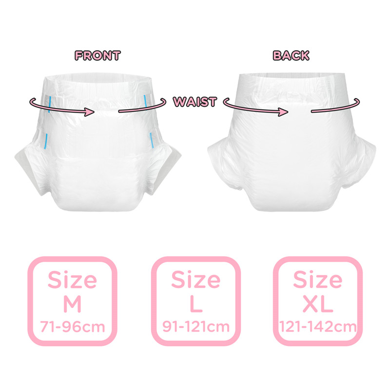 ABDry Ultra Absorbent Diapers 2 Pieces Sample Pack White(M)/(L)/(XL)