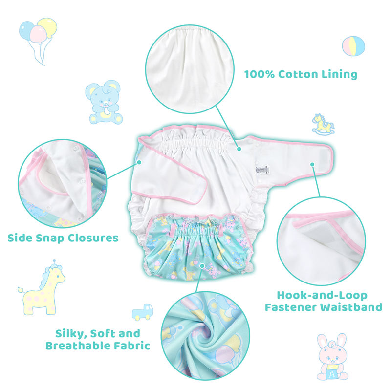 Baby Parade Repeating Pattern Silky Ribbon Omutsu Japanese Diaper Cover