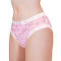 Cottagecore Pattern Tucking Gaff Panties Pink