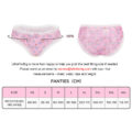Cottagecore Pattern Tucking Gaff Panties Pink