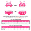 Cheer SissyUniversiry Bralette Skort Set Hot Pink