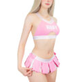 Cheer SissyUniversiry Bralette Skort Set Pink