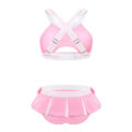 Cheer SissyUniversiry Bralette Skort Set Pink