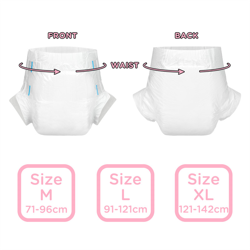 ABDry Ultra Absorbent Diapers 10 Pieces Pack White(M)/(L)/(XL)