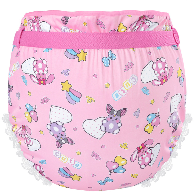 Baby Usagi & Bella Pattern Silky Ribbon Omutsu Japanese Diaper Cover