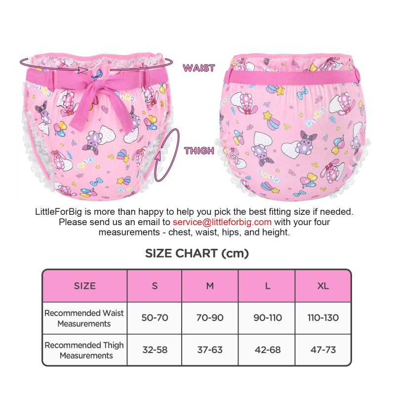 Baby Usagi & Bella Pattern Silky Ribbon Omutsu Japanese Diaper Cover