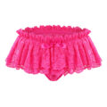 SissyUniversity Lace Skirted Thong Panties Hot Pink