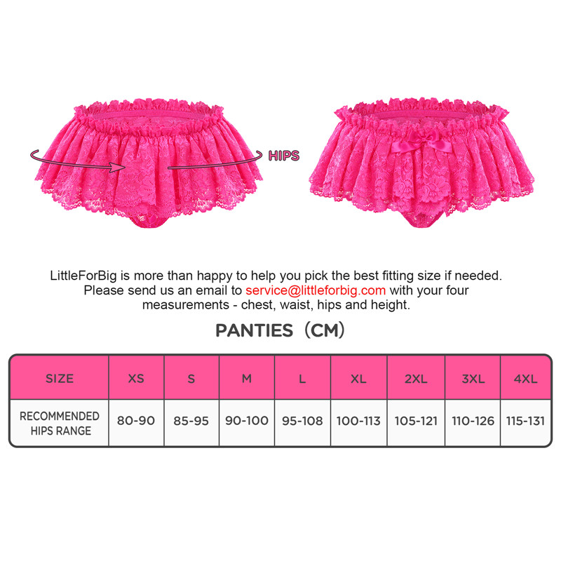 SissyUniversity Lace Skirted Thong Panties Hot Pink