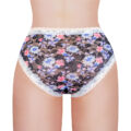 Cottagecore Pattern Tucking Gaff Panties Black