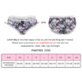 Cottagecore Pattern Tucking Gaff Panties Black