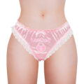 Chastity SissyUniversiry Satin Lace Panties Pink