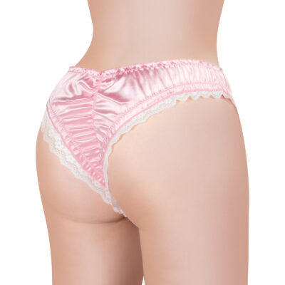 Chastity SissyUniversiry Satin Lace Panties Pink