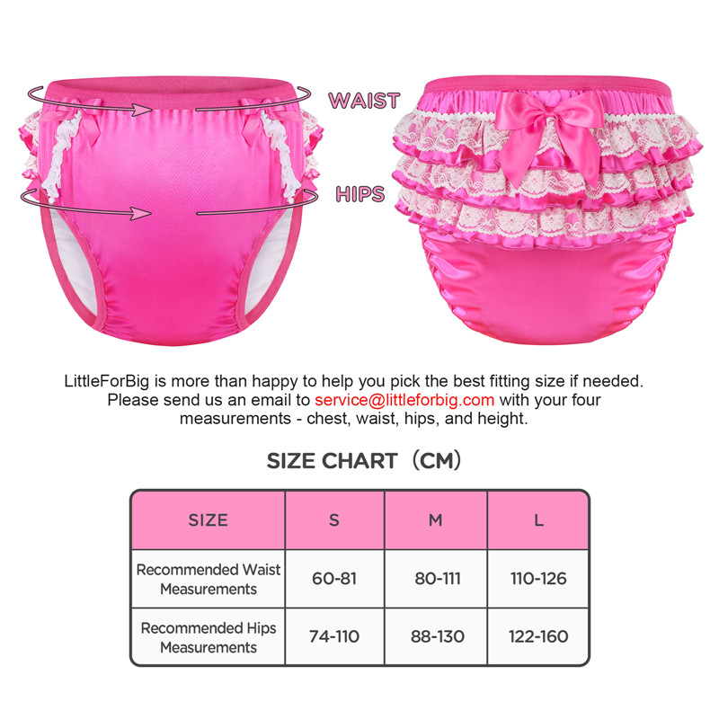 Pretty in Hot Pink Satin Adult Training Pants