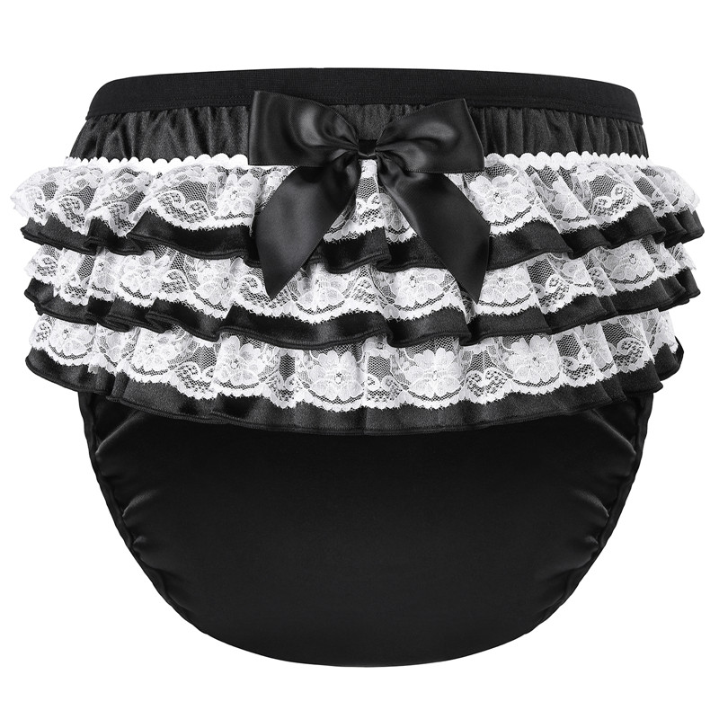 Pretty in Black Satin Adult Training Pants