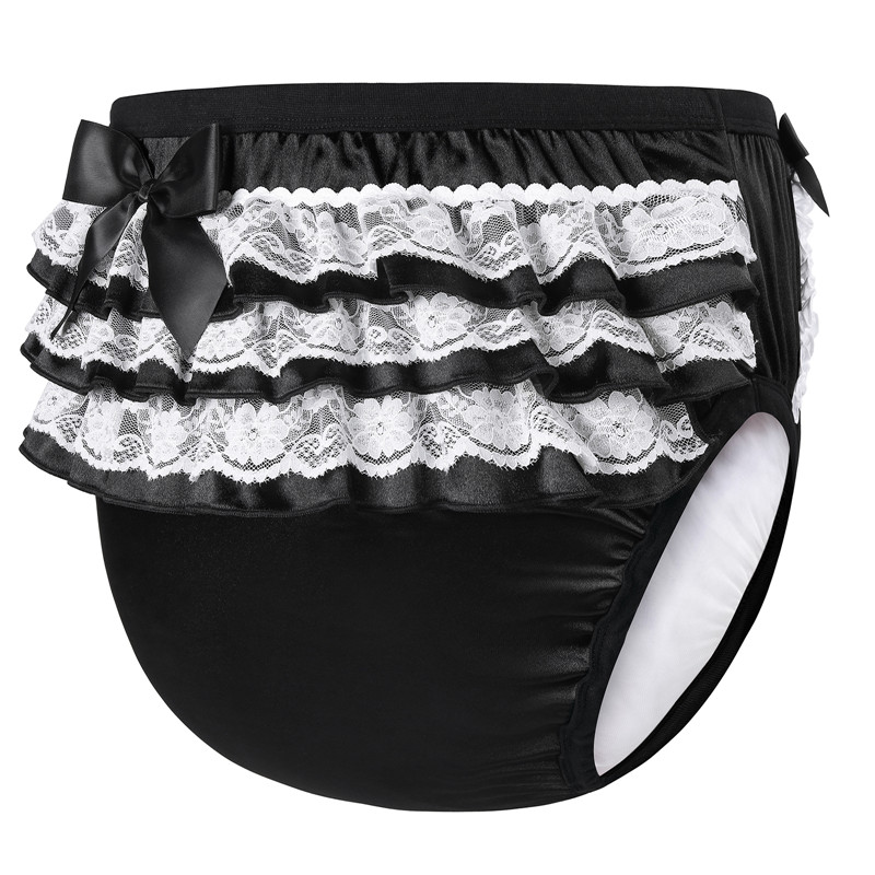 Pretty in Black Satin Adult Training Pants