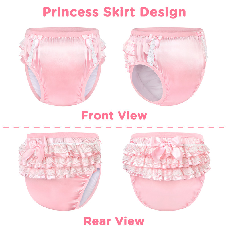 Pretty in Pink Satin Adult Training Pants